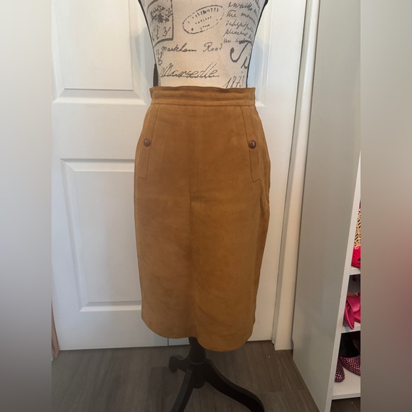 Loewe Dresses & Skirts - Vintage Loewe Suede Skirt 38